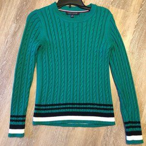 Green Tommy Hilfiger Sweater, Business Casual Sweater, Green Sweater Pullover